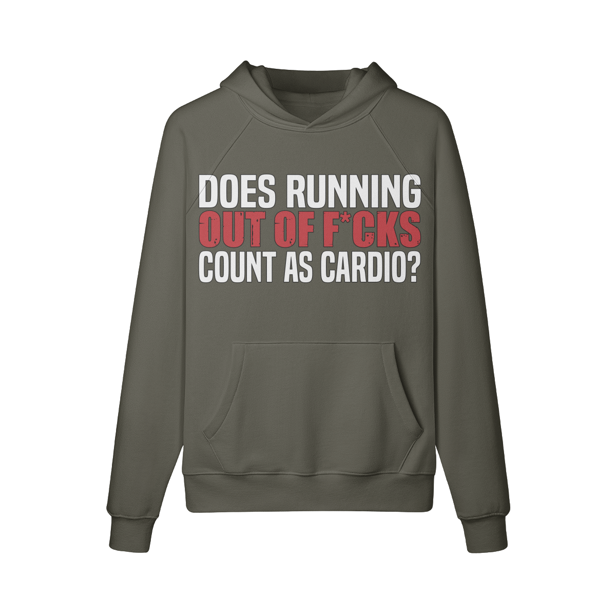 DOES RUNNING OUT OF F*CKS COUNT AS CARDIO- Hoodie-Charcoal Grey-League of Lifters