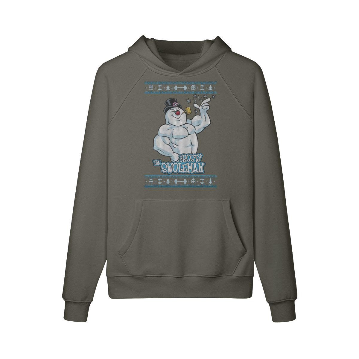 FROSTY THE SWOLEMAN- Hoodie-Charcoal Grey-League of Lifters