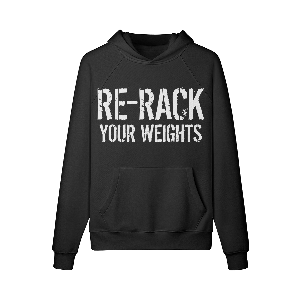 RE-RACK YOUR WEIGHTS- Hoodie-Black-League of Lifters