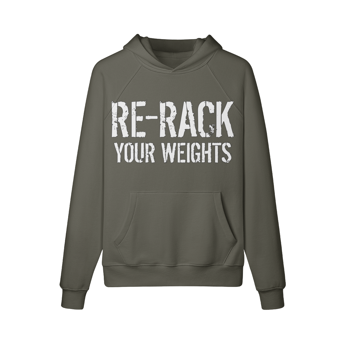 RE-RACK YOUR WEIGHTS- Hoodie-Charcoal Grey-League of Lifters