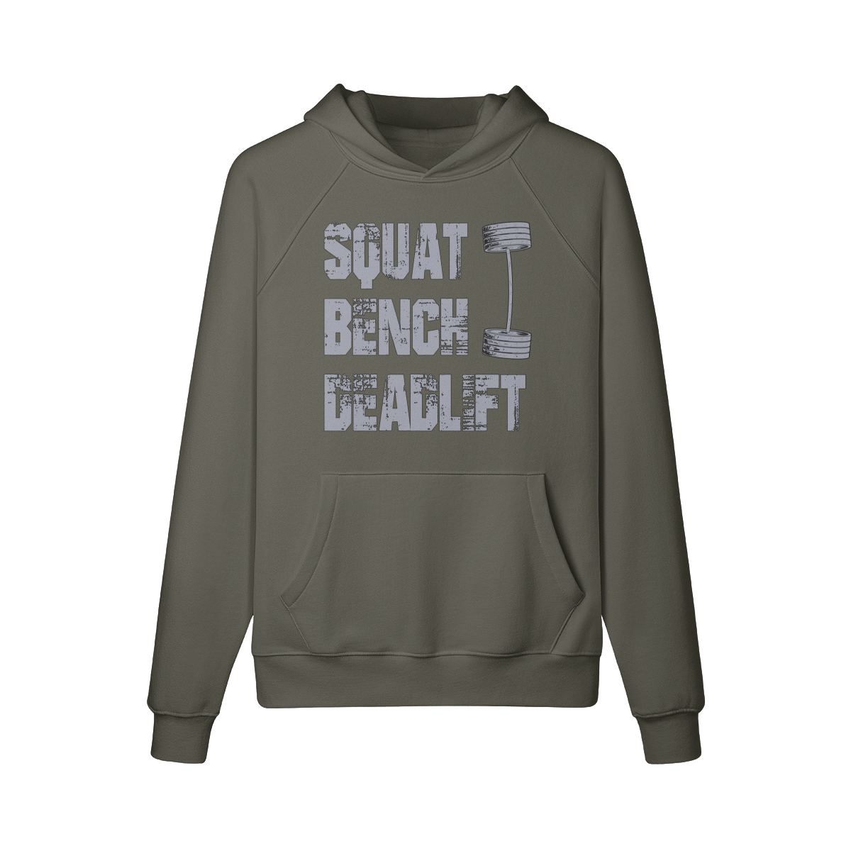 SQUATS BENCH DEADLIFT- Hoodie-Charcoal Grey-League of Lifters