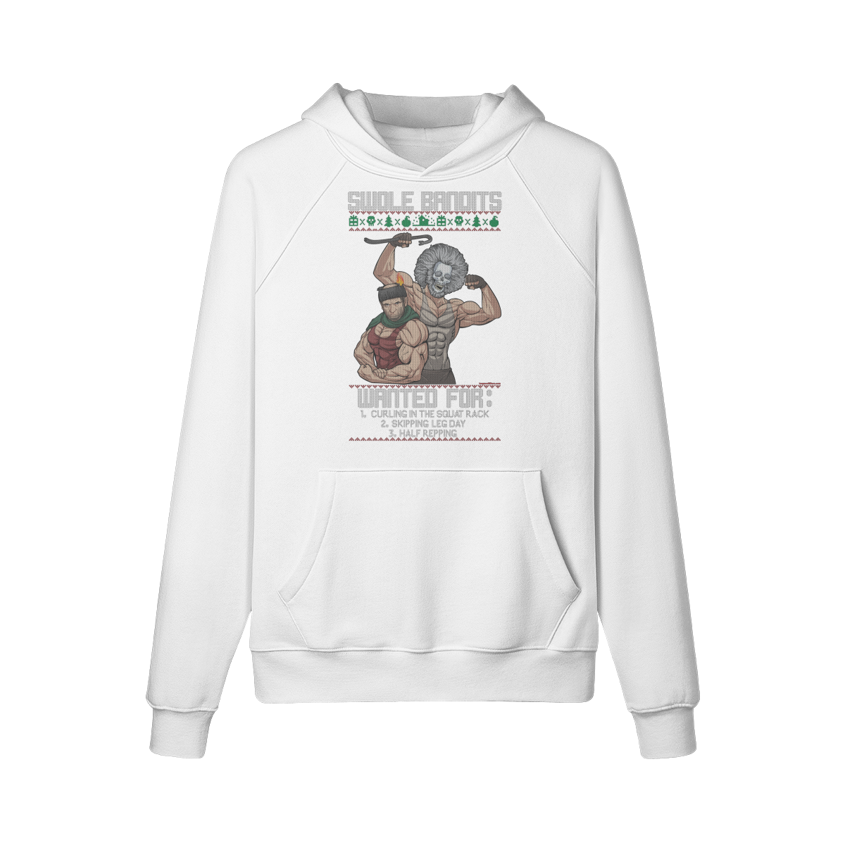 SWOLE BANDITS VARIANT- Hoodie-White-League of Lifters