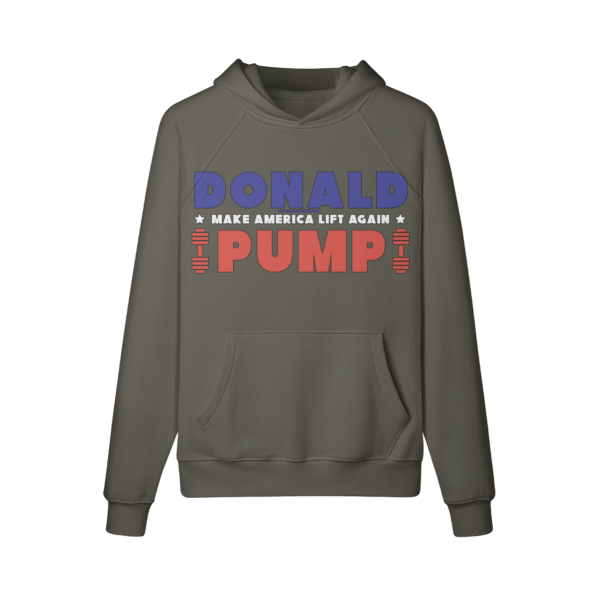 DONALD PUMP- Hoodie-Charcoal Grey-League of Lifters
