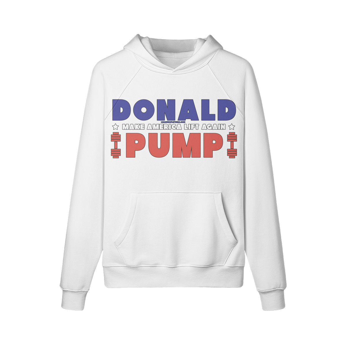 DONALD PUMP- Hoodie-White-League of Lifters