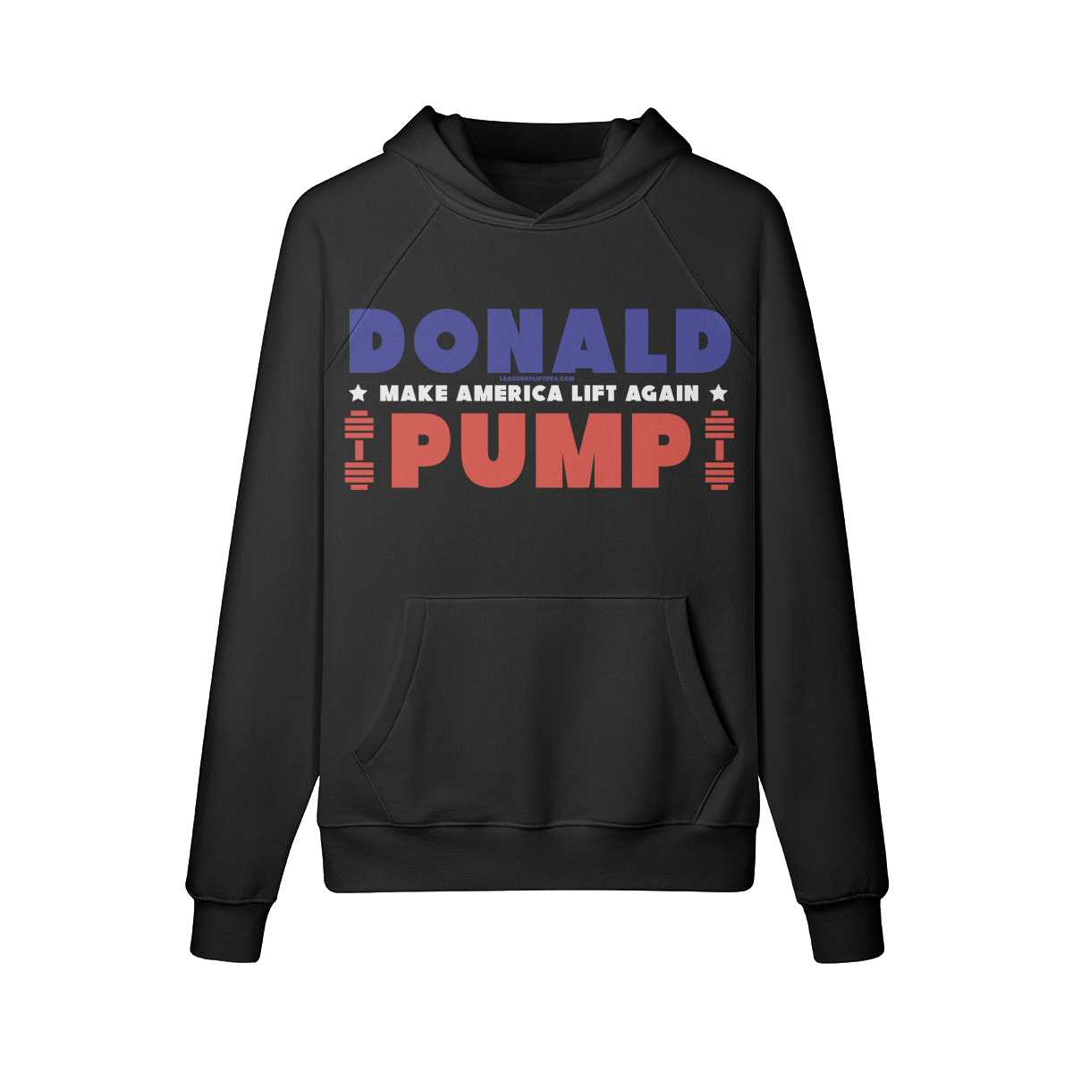 DONALD PUMP- Hoodie-Black-League of Lifters