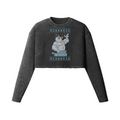 FROSTY THE SWOLEMAN- Womens Long Sleeve Crop Top-Faded Black-League of Lifters