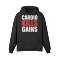 CARDIO KILLS GAINS- Oversized Hoodie-Faded Black-League of Lifters