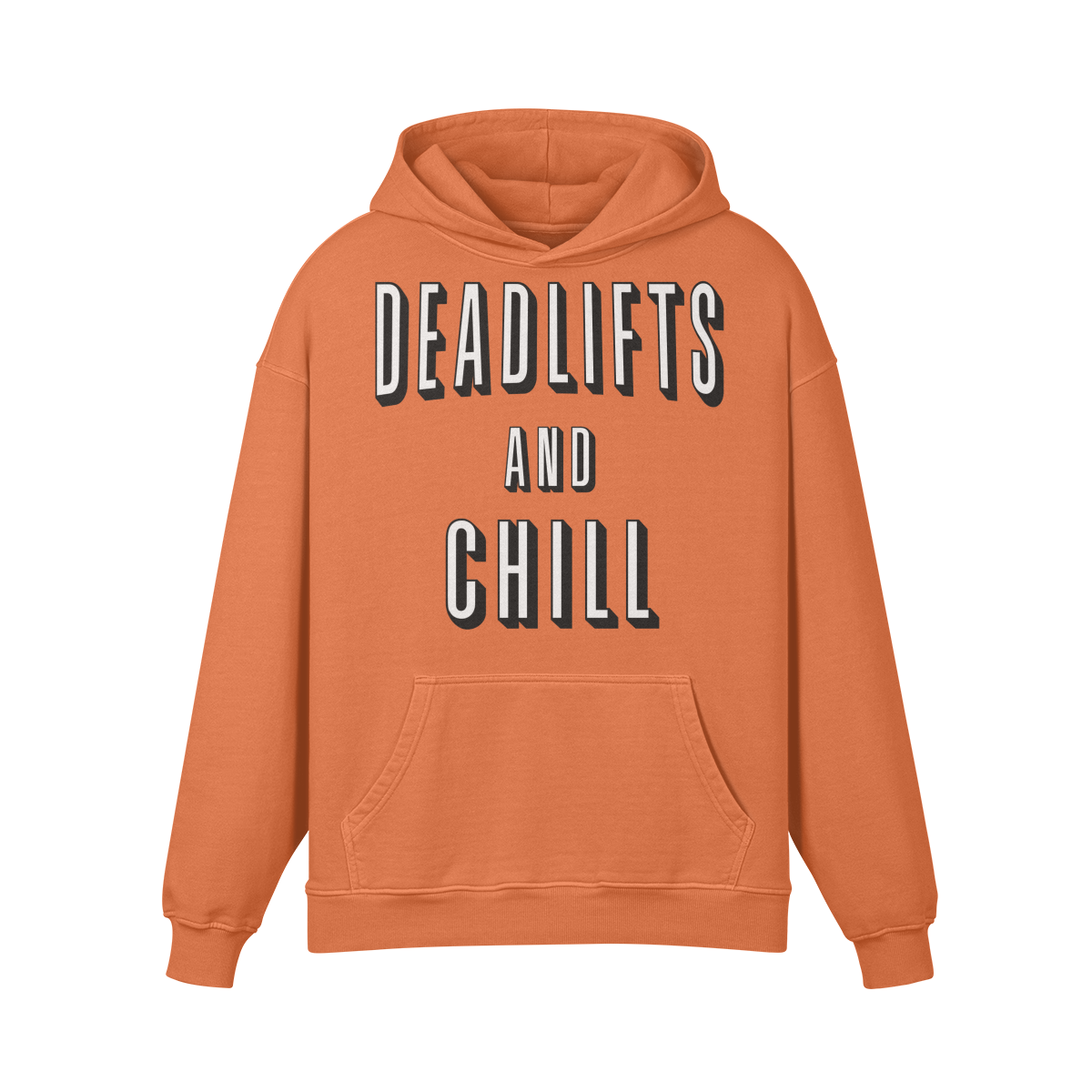 DEADLIFTS AND CHILL- Oversized Hoodie-Copper Red-League of Lifters