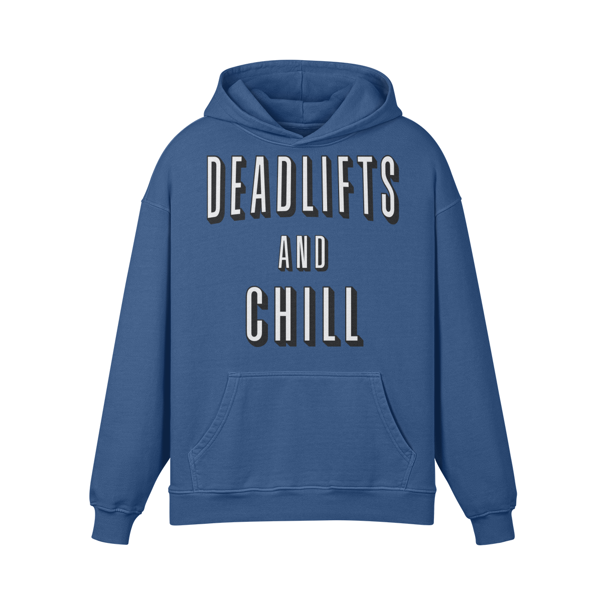 DEADLIFTS AND CHILL- Oversized Hoodie-Kashmir Blue-League of Lifters