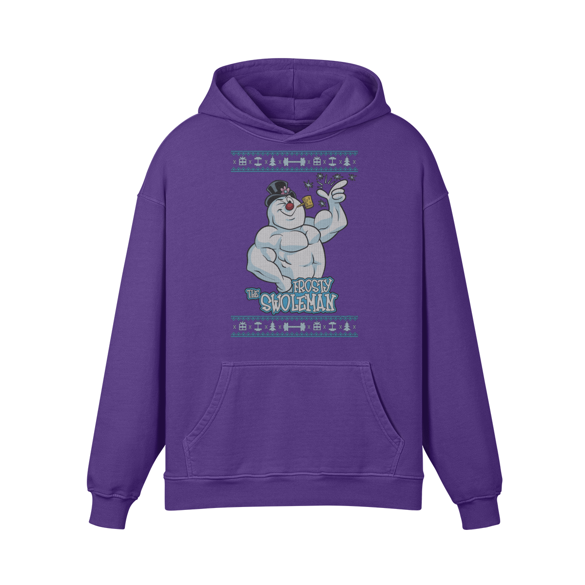 FROSTY THE SWOLEMAN- Oversized Hoodie-Purple Haze-League of Lifters