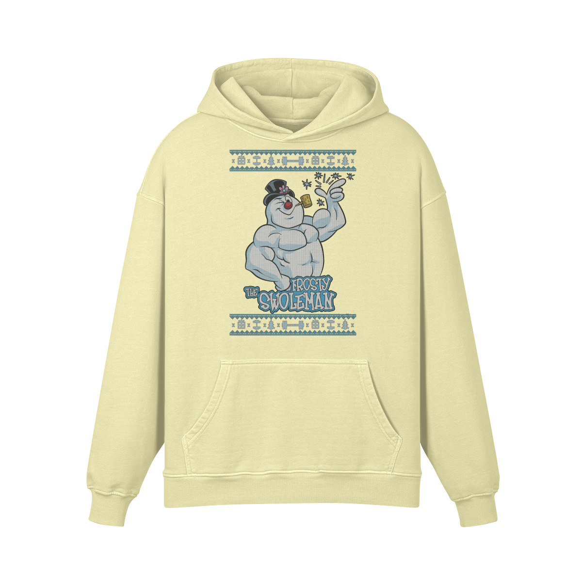 FROSTY THE SWOLEMAN- Oversized Hoodie-Pale Spring Bud-League of Lifters