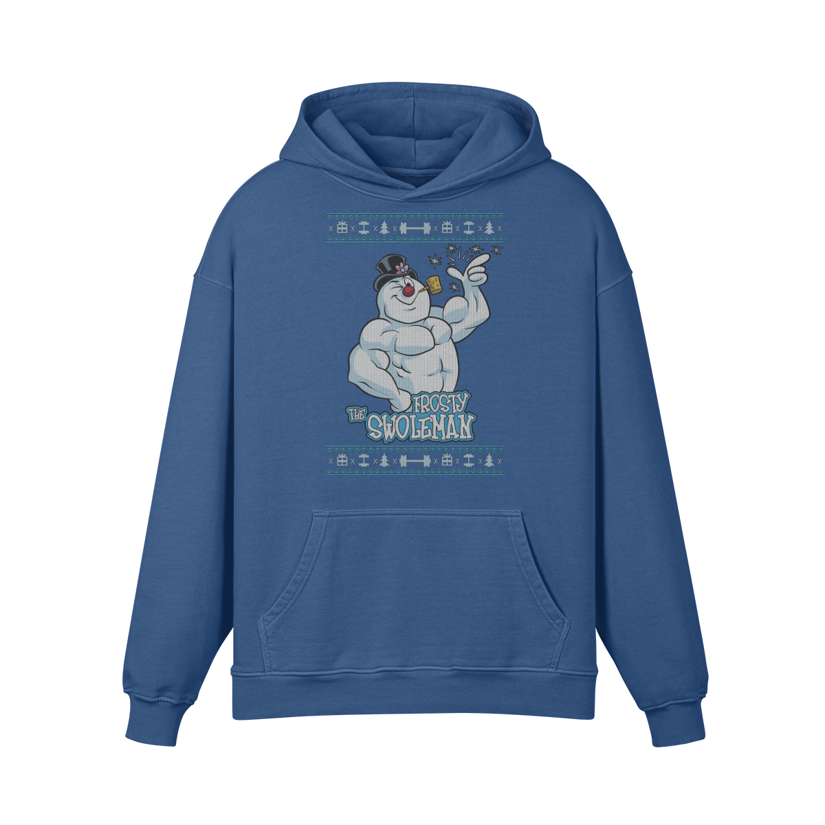 FROSTY THE SWOLEMAN- Oversized Hoodie-Kashmir Blue-League of Lifters
