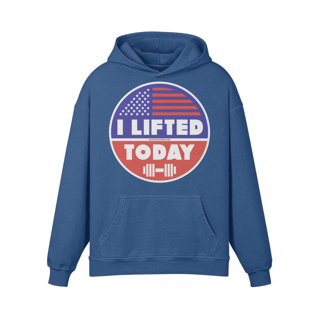 I LIFTED TODAY- Oversized Hoodie-Kashmir Blue-League of Lifters