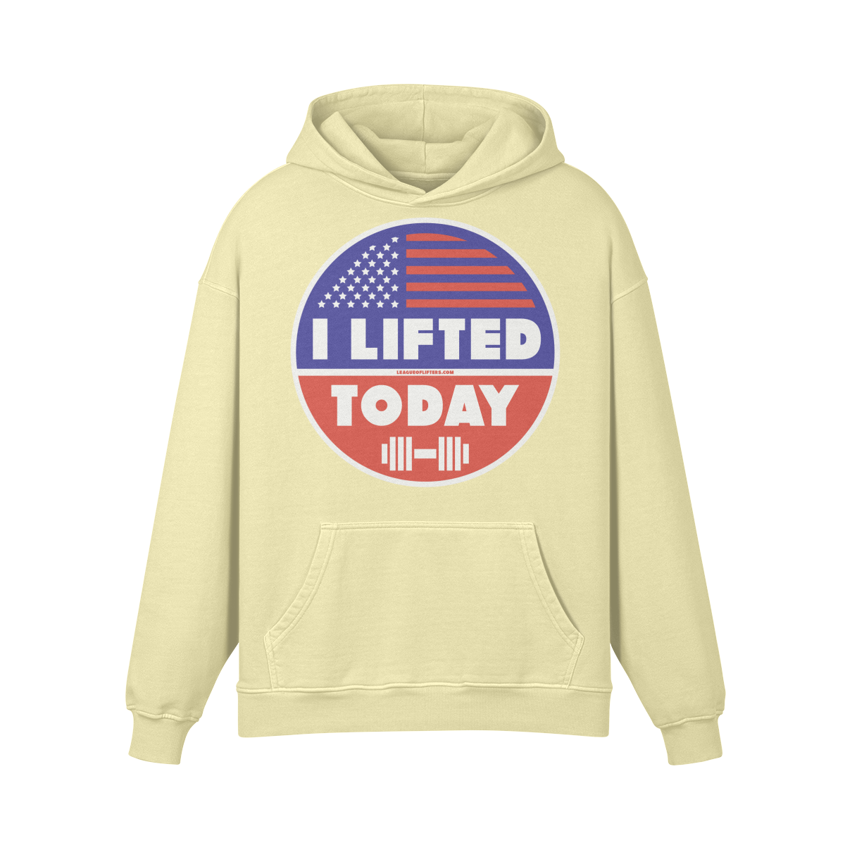 I LIFTED TODAY- Oversized Hoodie-Pale Spring Bud-League of Lifters