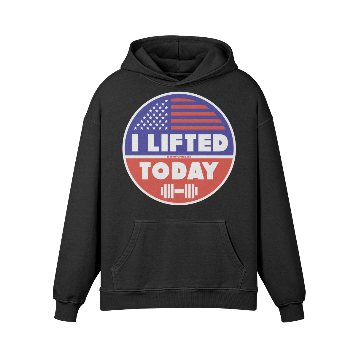 I LIFTED TODAY- Oversized Hoodie-Faded Black-League of Lifters