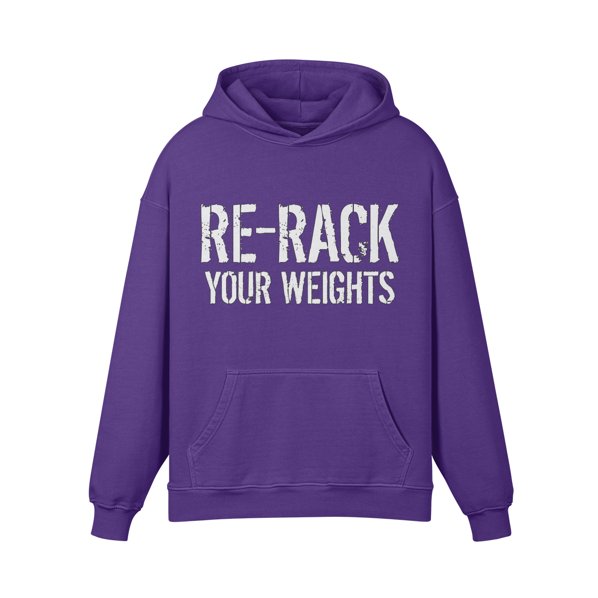 RE-RACK YOUR WEIGHTS- Oversized Hoodie-Purple Haze-League of Lifters