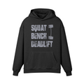 SQUATS BENCH DEADLIFT- Oversized Hoodie-Faded Black-League of Lifters