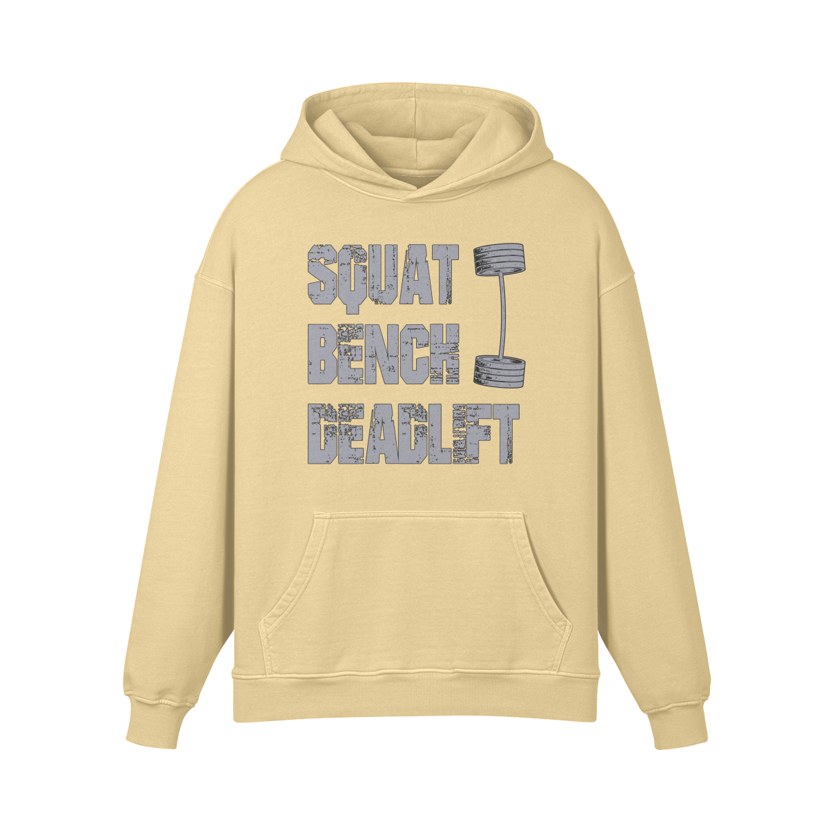 SQUATS BENCH DEADLIFT- Oversized Hoodie-Desert Sand-League of Lifters