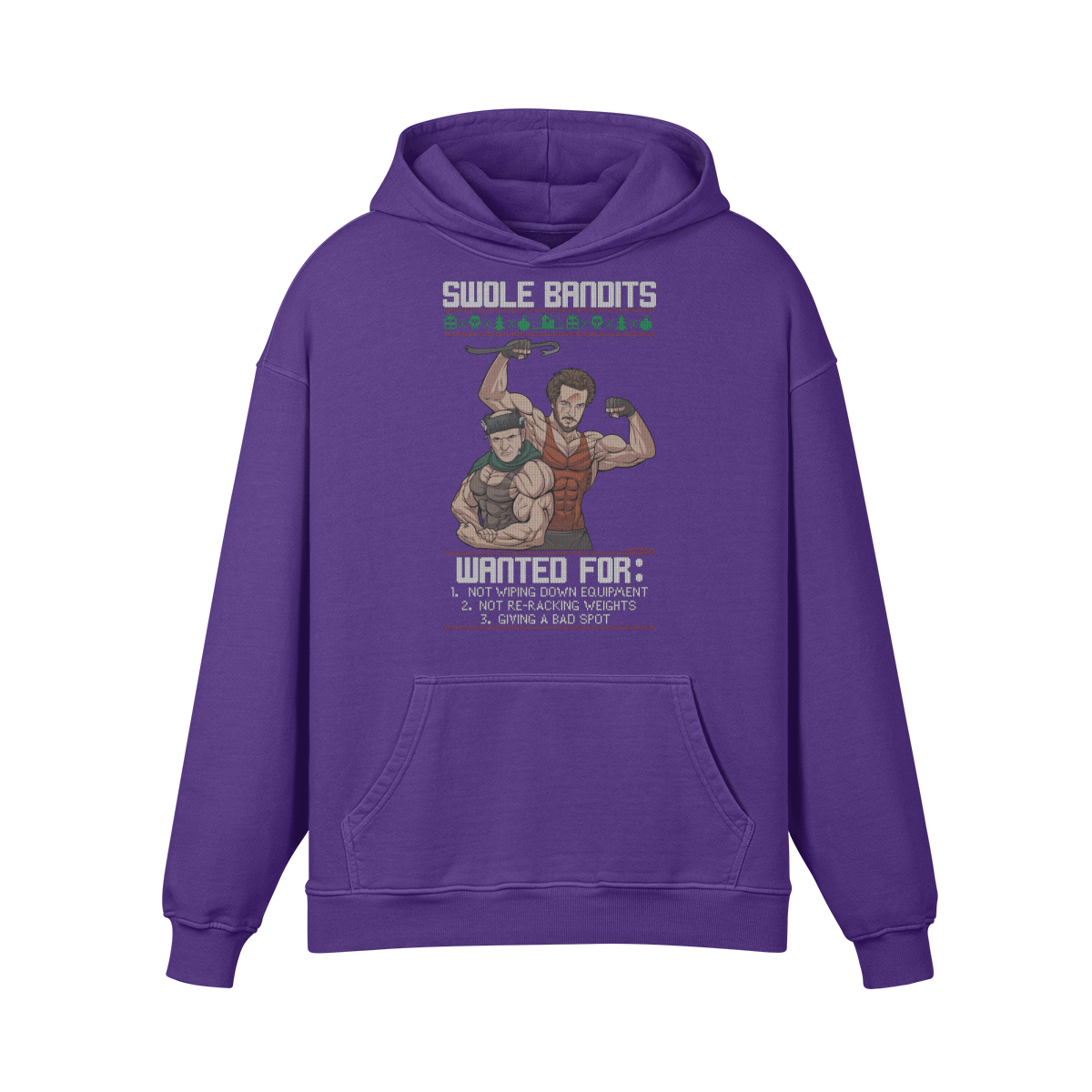 SWOLE BANDITS- Oversized Hoodie-Purple Haze-League of Lifters