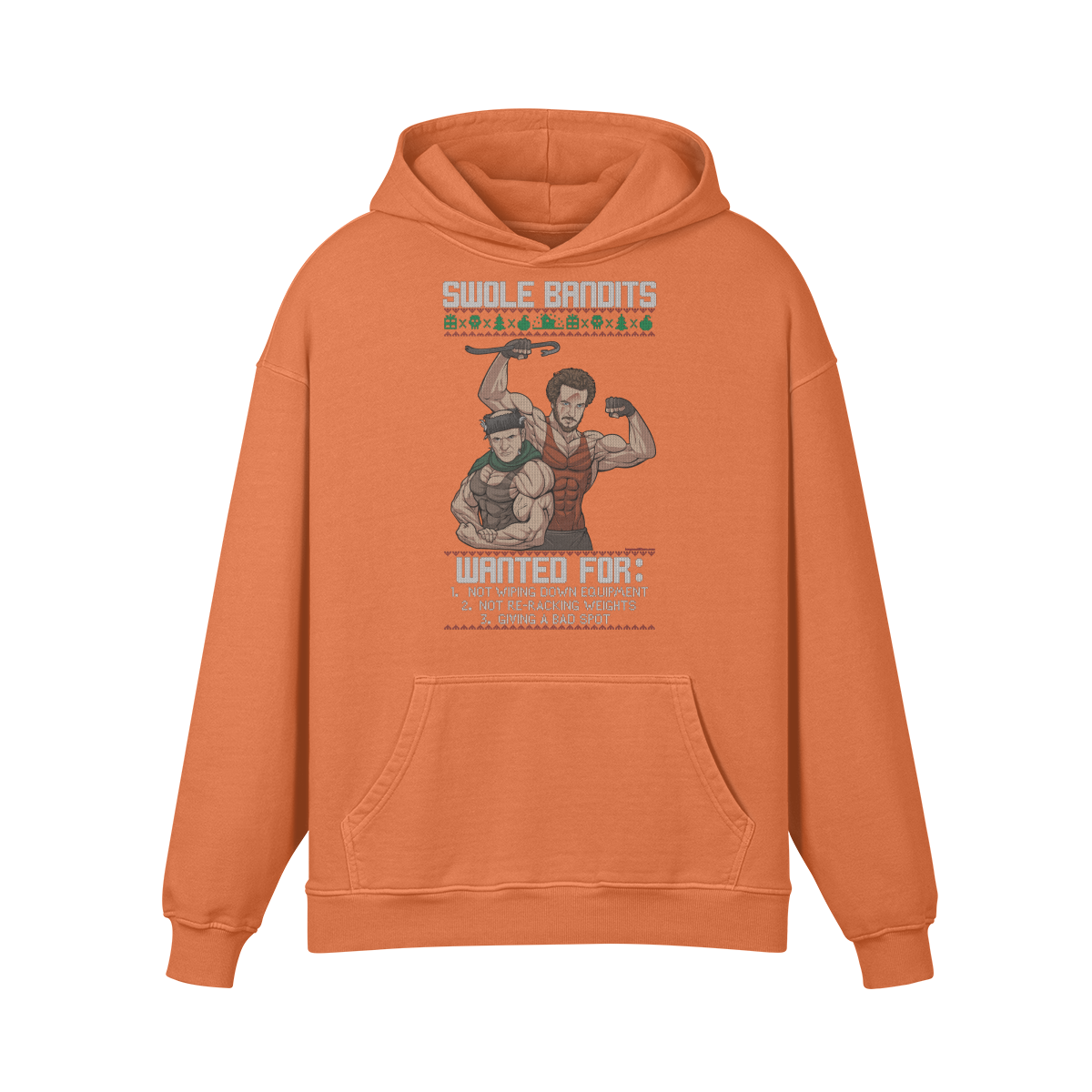 SWOLE BANDITS- Oversized Hoodie-Copper Red-League of Lifters