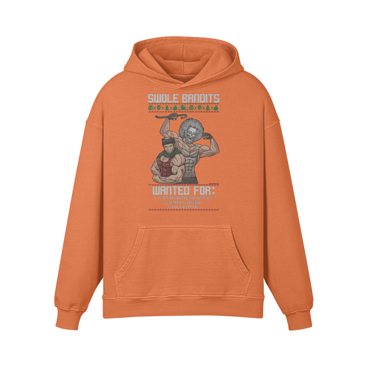 SWOLE BANDITS VARIANT- Oversized Hoodie-Copper Red-League of Lifters