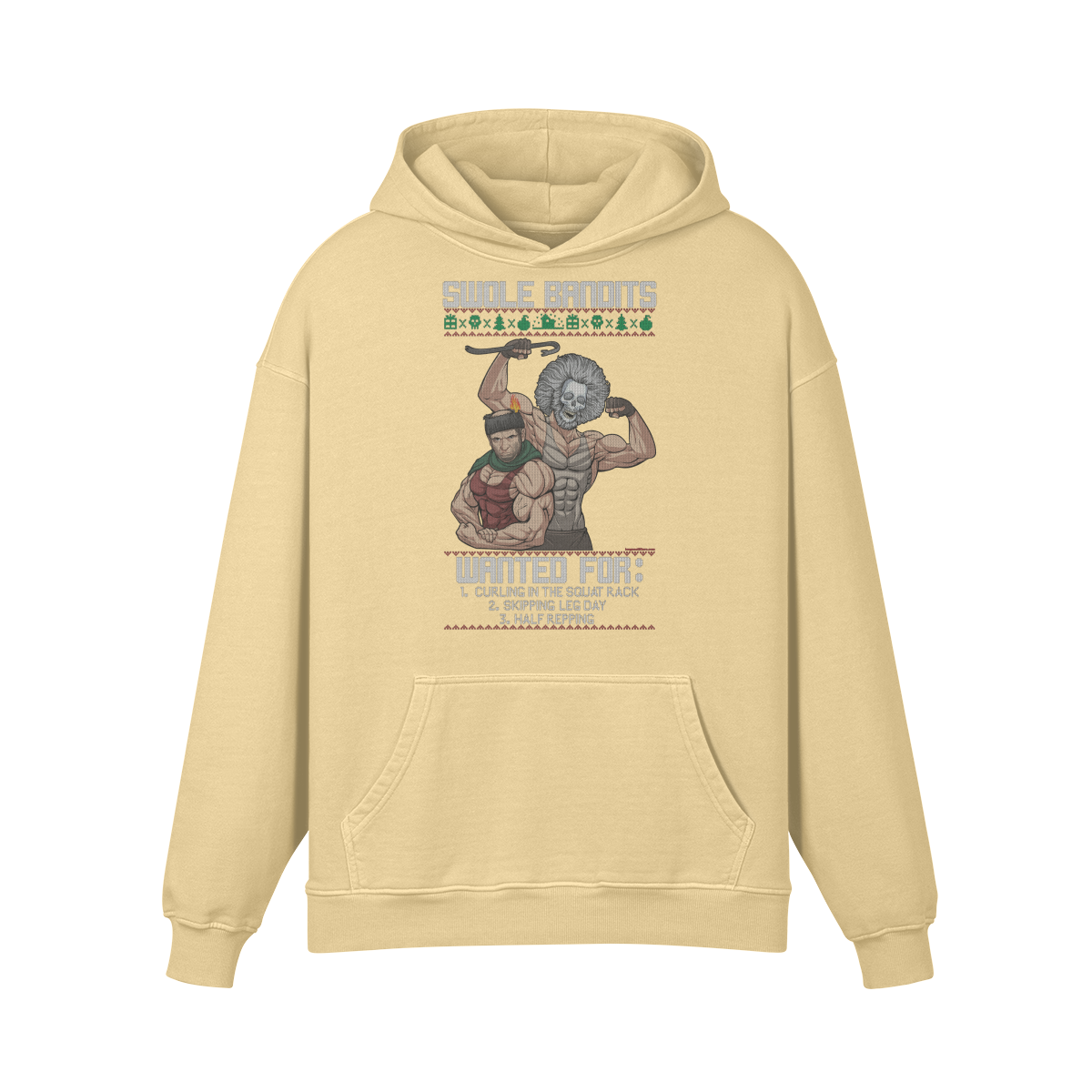 SWOLE BANDITS VARIANT- Oversized Hoodie-Desert Sand-League of Lifters