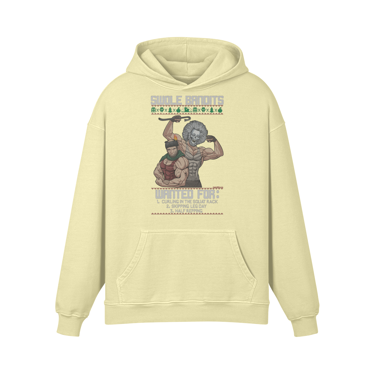 SWOLE BANDITS VARIANT- Oversized Hoodie-Pale Spring Bud-League of Lifters