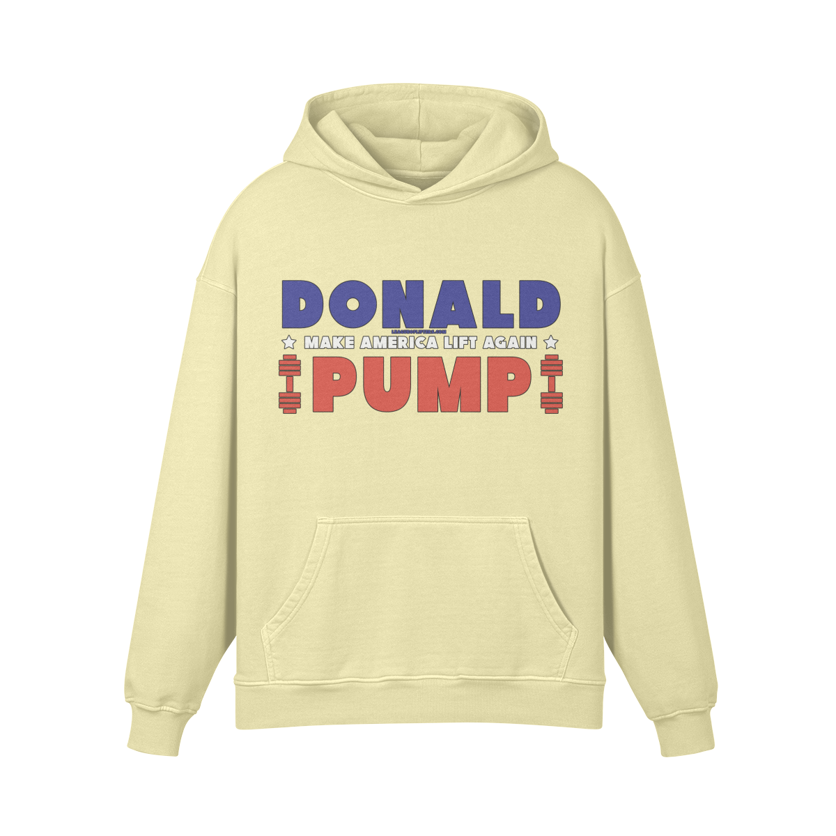DONALD PUMP- Oversized Hoodie-Pale Spring Bud-League of Lifters