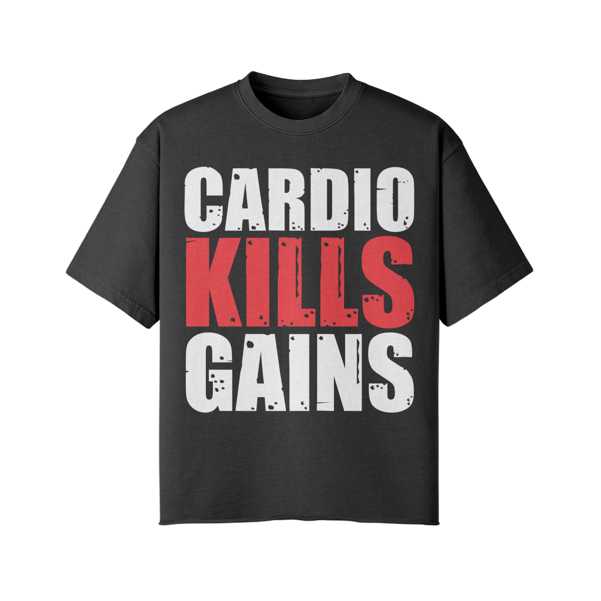 CARDIO KILLS GAINS- Pump Top-Snow Wash-League of Lifters