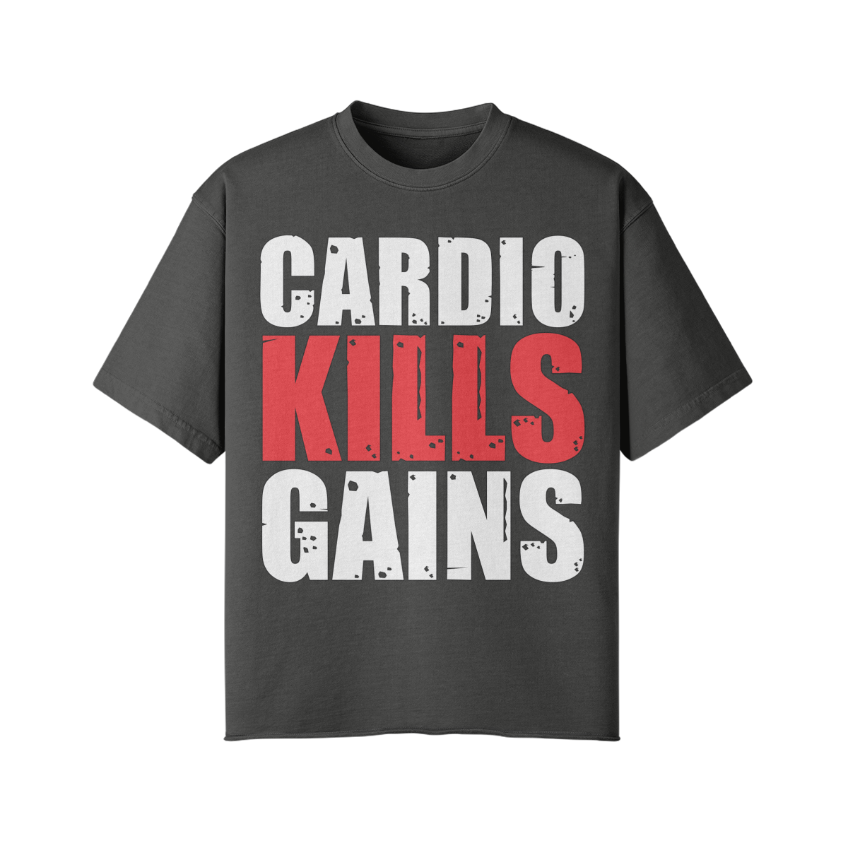 CARDIO KILLS GAINS- Pump Top-Dark Gray-League of Lifters