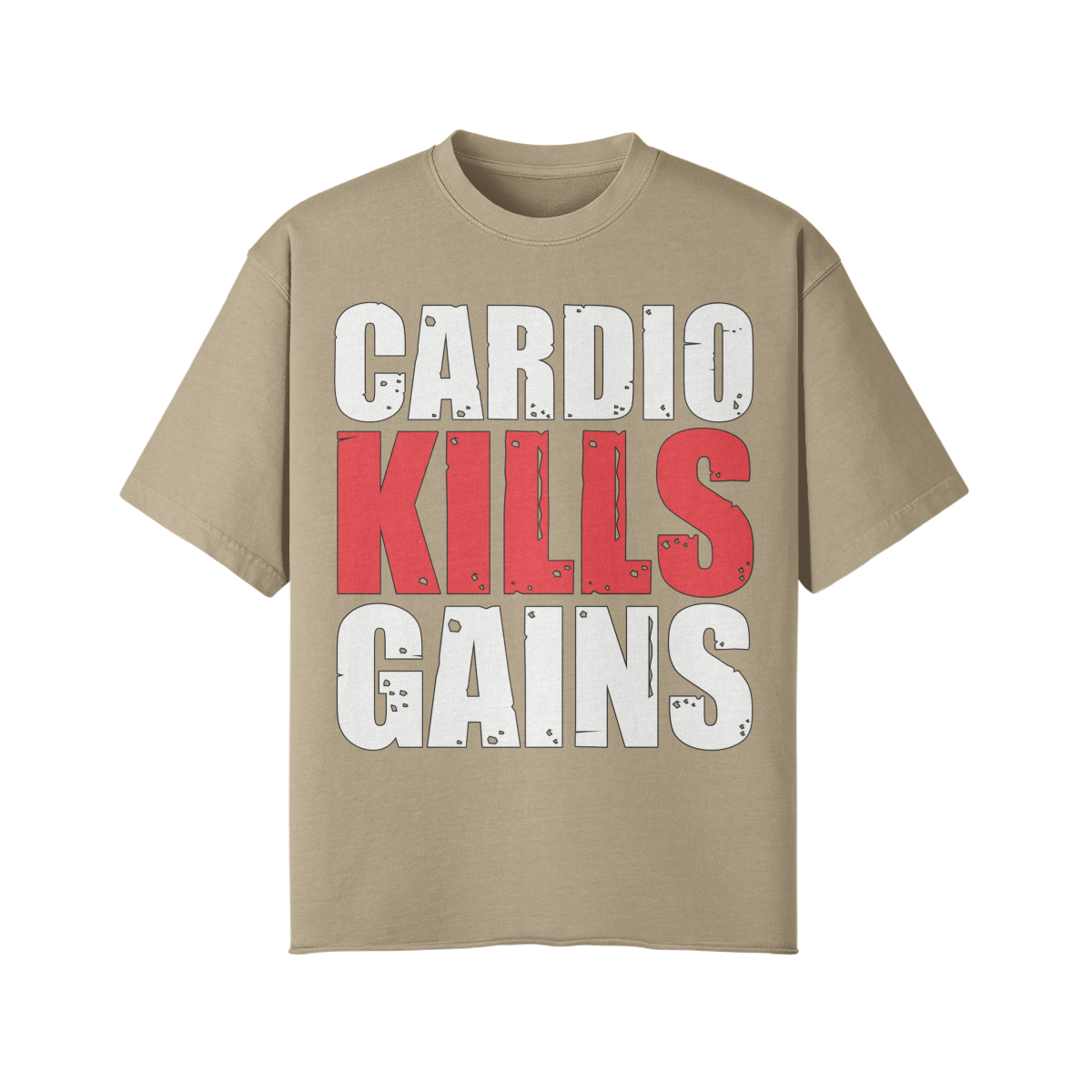 CARDIO KILLS GAINS- Pump Top-Khaki-League of Lifters
