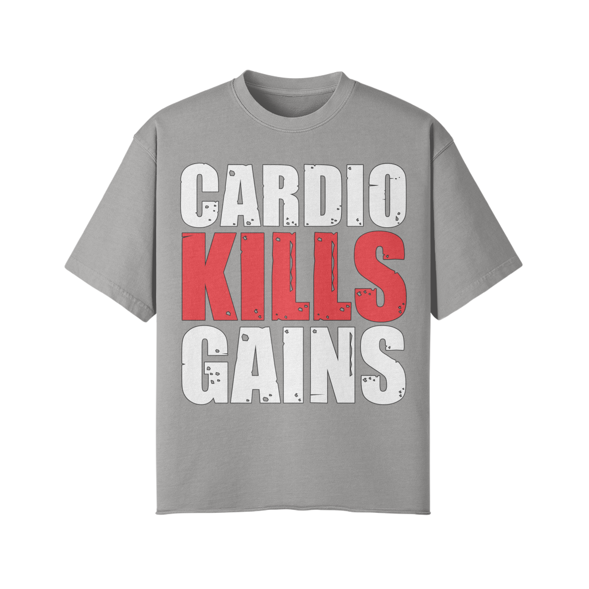 CARDIO KILLS GAINS- Pump Top-Light Gray-League of Lifters