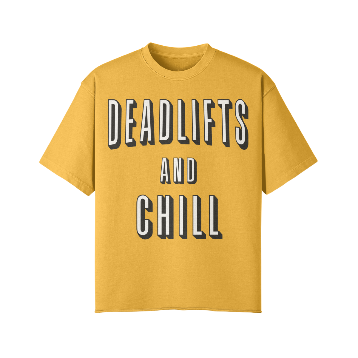 DEADLIFTS AND CHILL- Pump Top-Vintage Yellow-League of Lifters