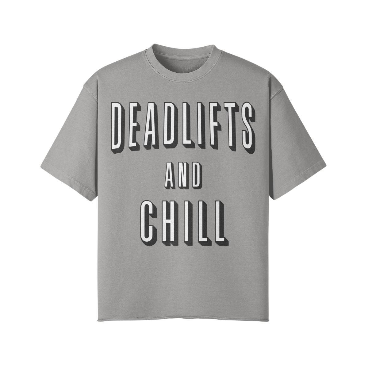 DEADLIFTS AND CHILL- Pump Top-Light Gray-League of Lifters