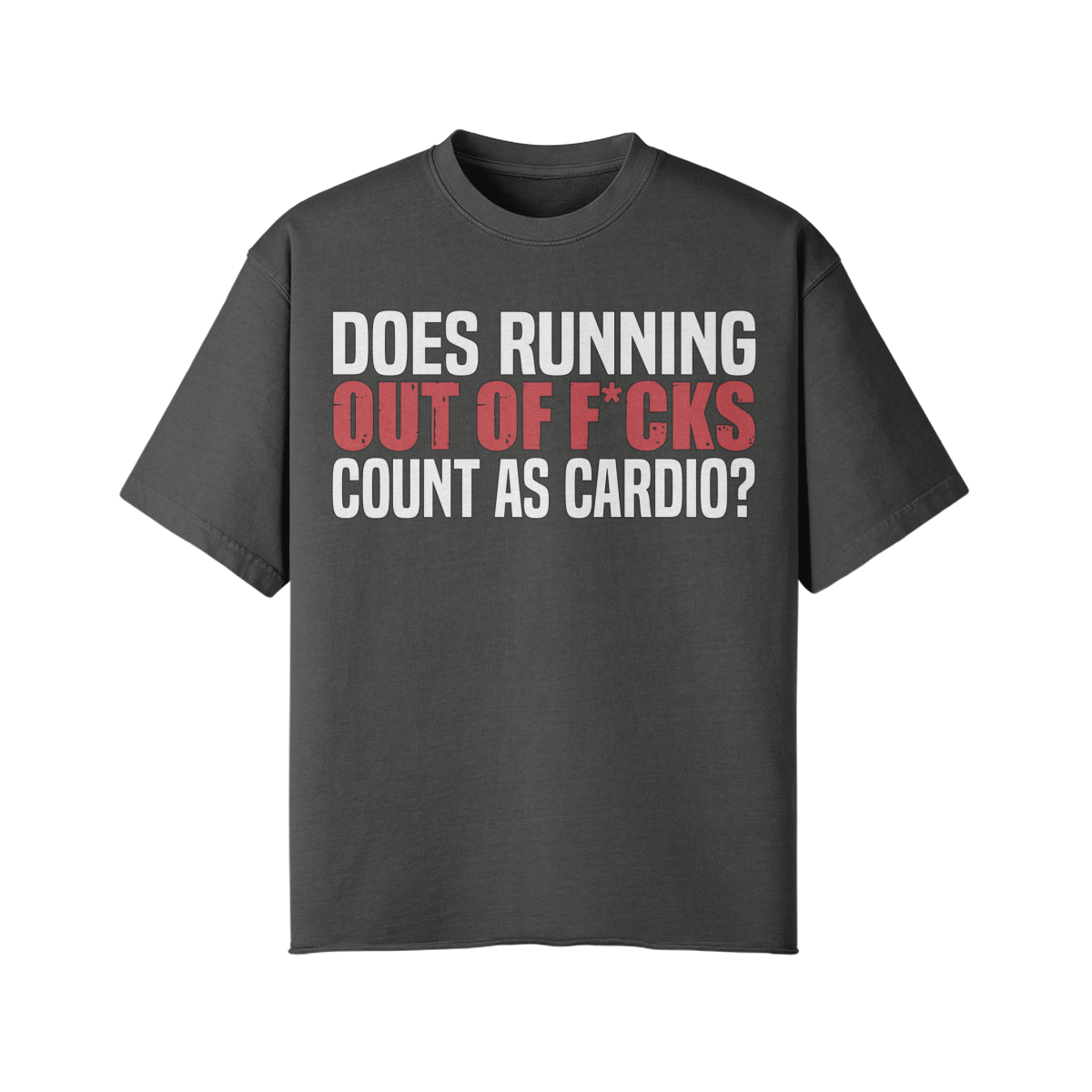 DOES RUNNING OUT OF F*CKS COUNT AS CARDIO- Pump Top-Dark Gray-League of Lifters