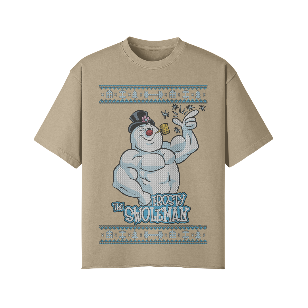 FROSTY THE SWOLEMAN- Pump Top-Khaki-League of Lifters