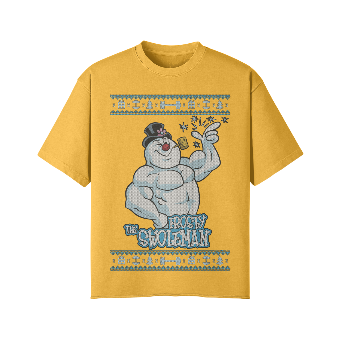 FROSTY THE SWOLEMAN- Pump Top-Vintage Yellow-League of Lifters