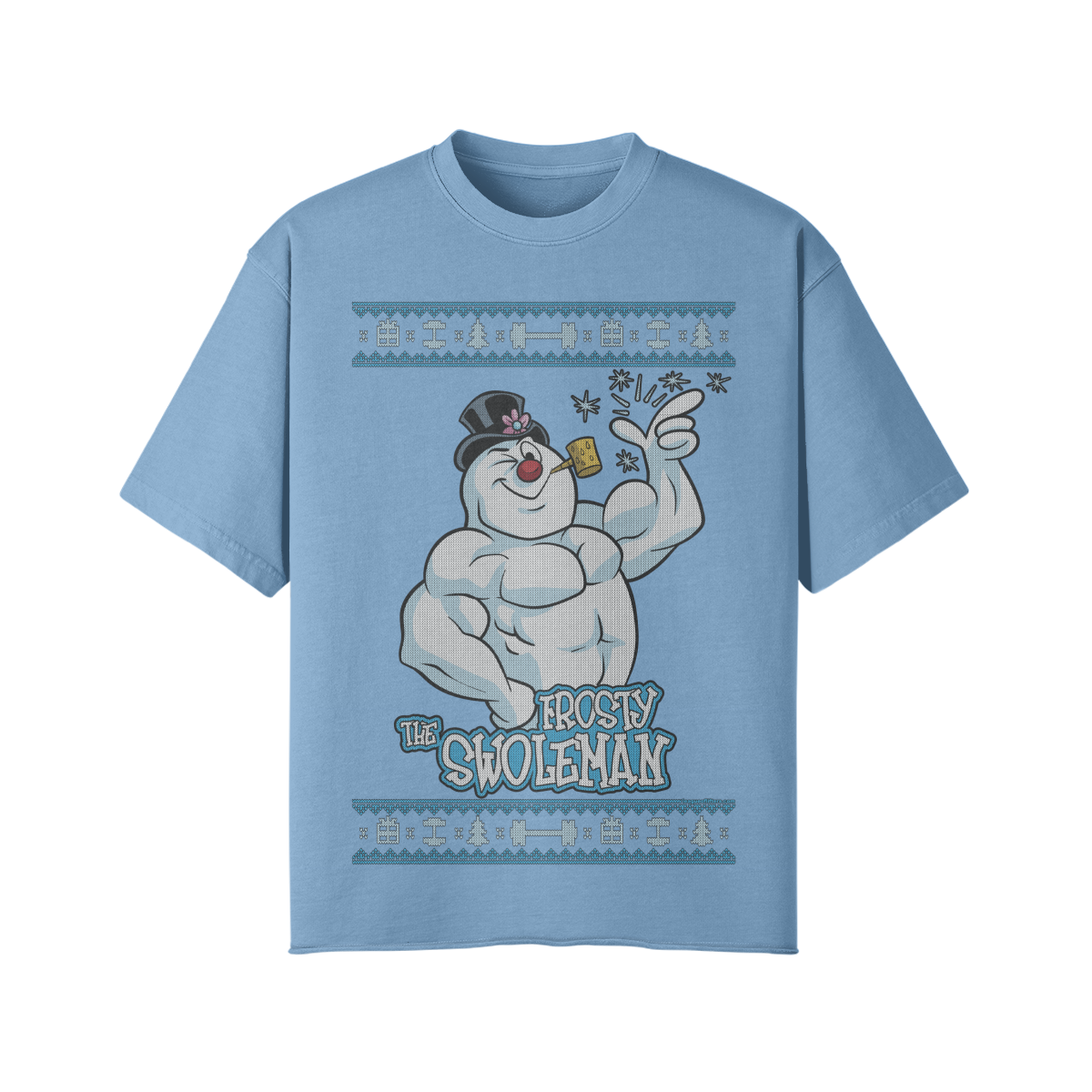FROSTY THE SWOLEMAN- Pump Top-Medium Blue-League of Lifters