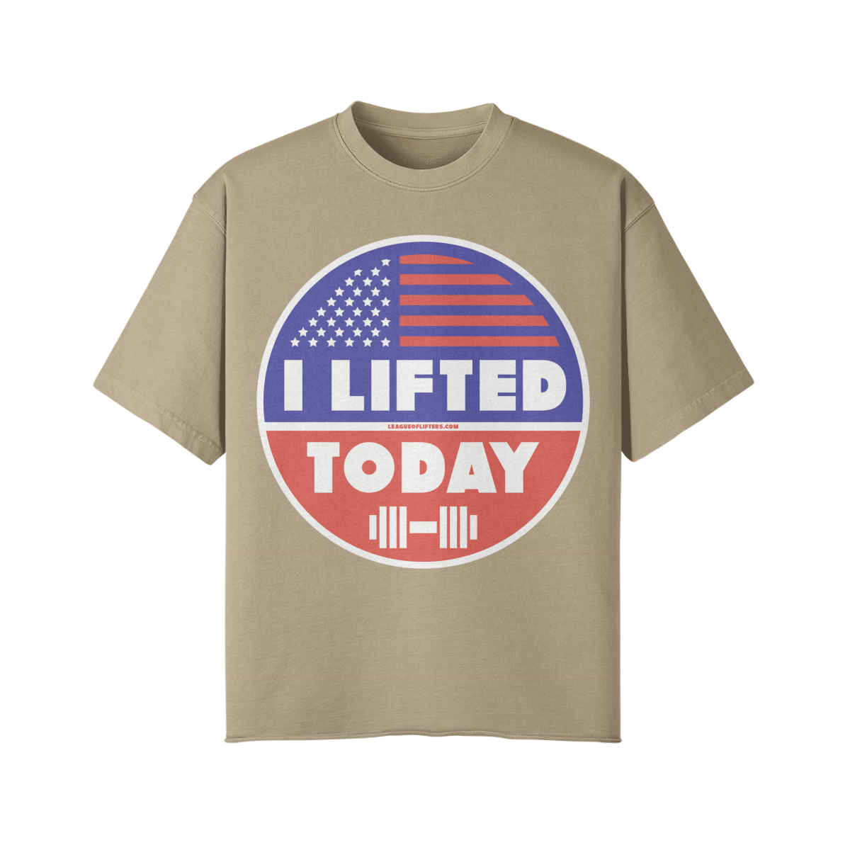 I LIFTED TODAY- Pump Top-Khaki-League of Lifters