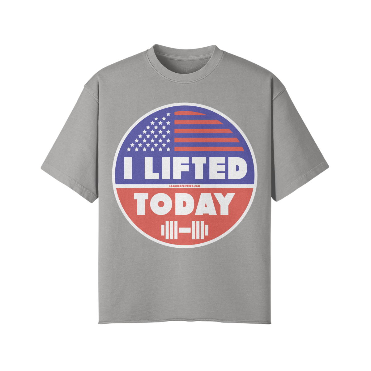 I LIFTED TODAY- Pump Top-Light Gray-League of Lifters