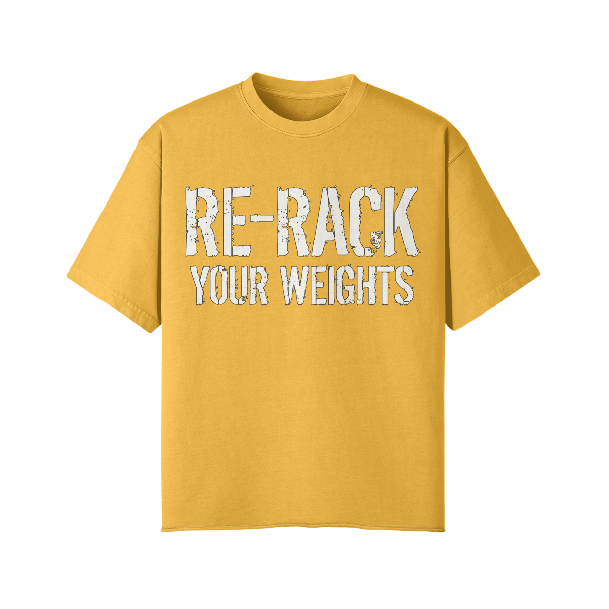 RE-RACK YOUR WEIGHTS- Pump Top-Vintage Yellow-League of Lifters