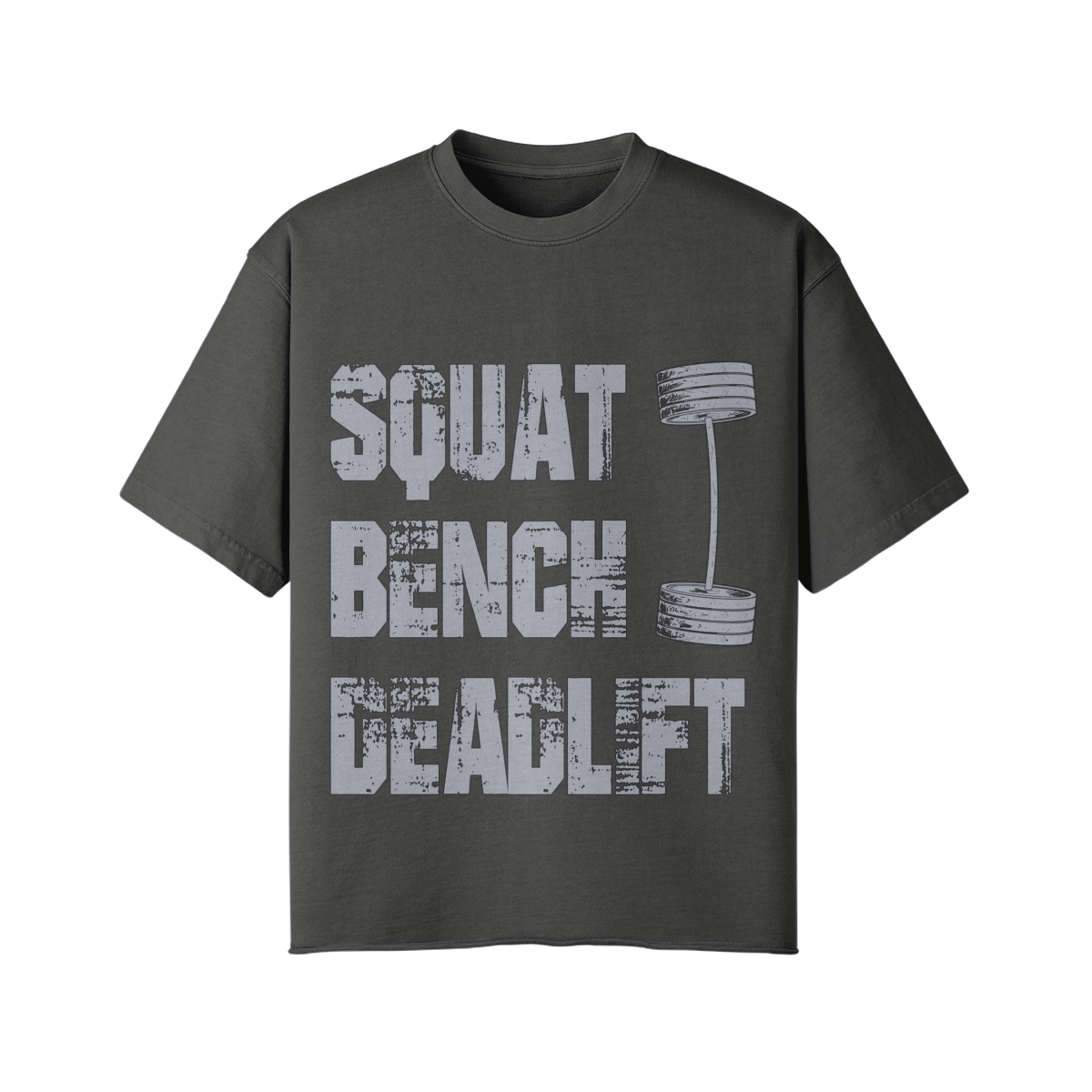 SQUATS BENCH DEADLIFT- Pump Top-Dark Gray-League of Lifters