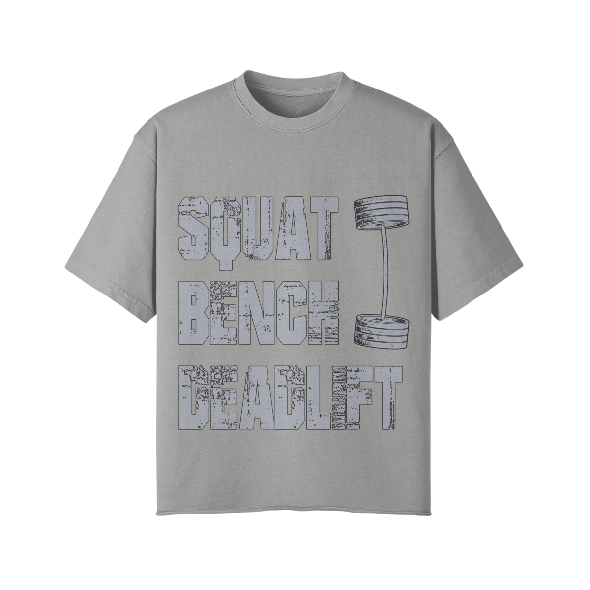 SQUATS BENCH DEADLIFT- Pump Top-Light Gray-League of Lifters