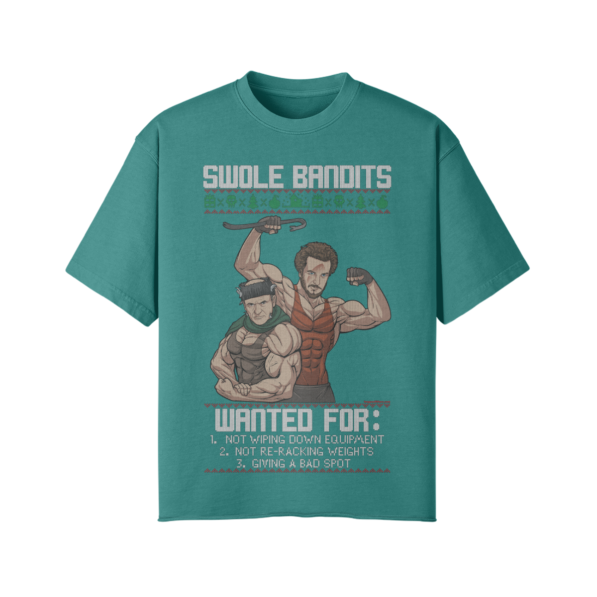 SWOLE BANDITS- Pump Top-Vintage Green-League of Lifters