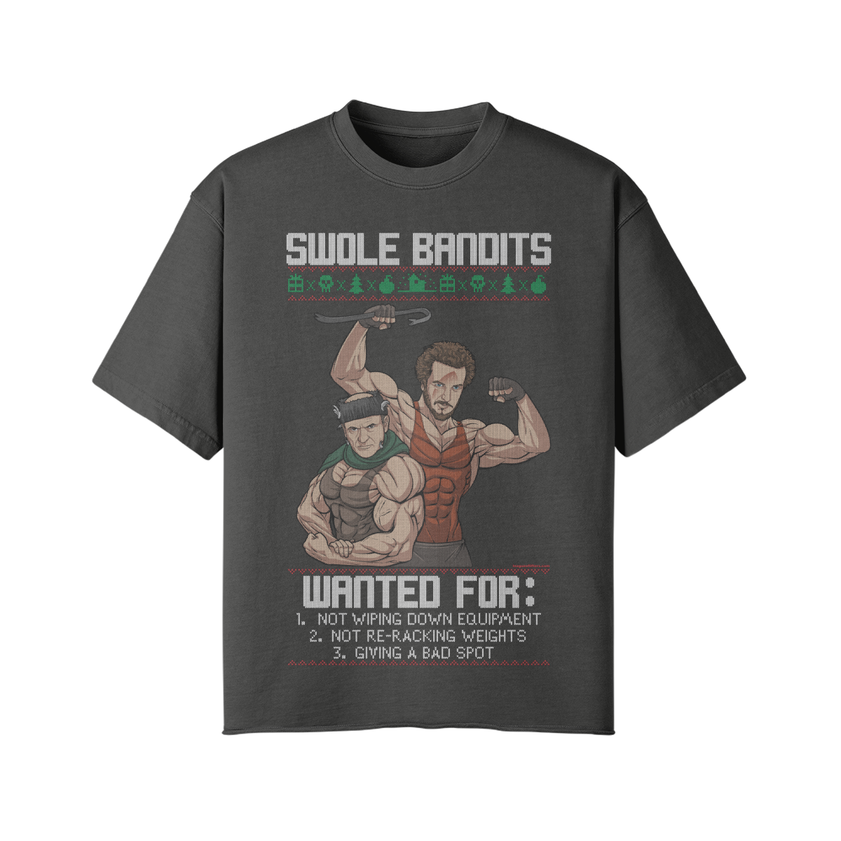 SWOLE BANDITS- Pump Top-Dark Gray-League of Lifters