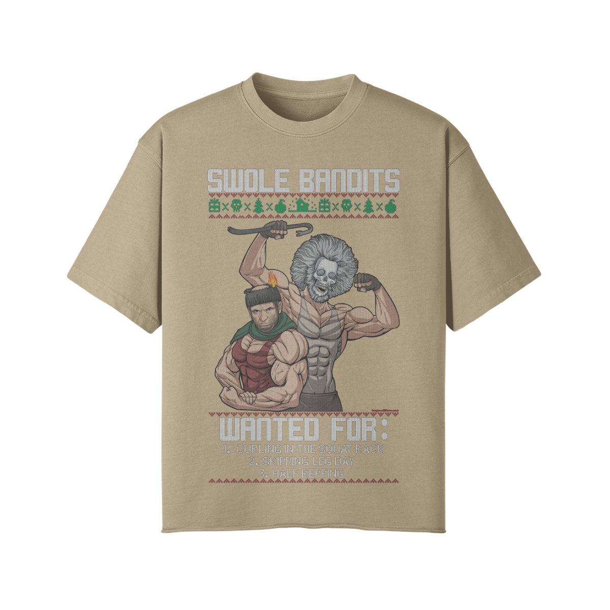 SWOLE BANDITS VARIANT- Pump Top-Khaki-League of Lifters