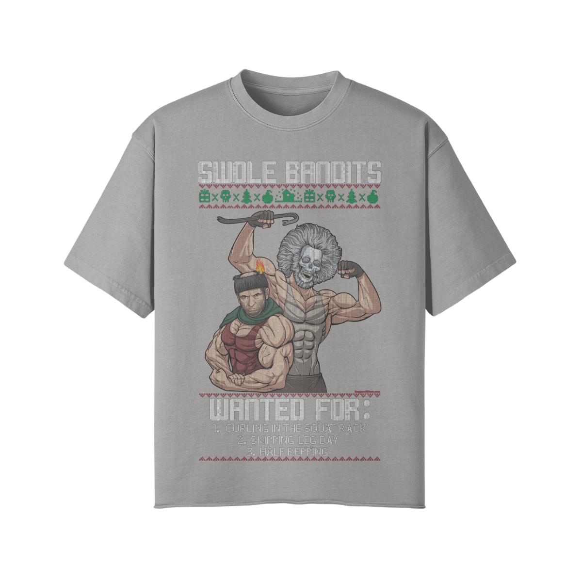SWOLE BANDITS VARIANT- Pump Top-Light Gray-League of Lifters