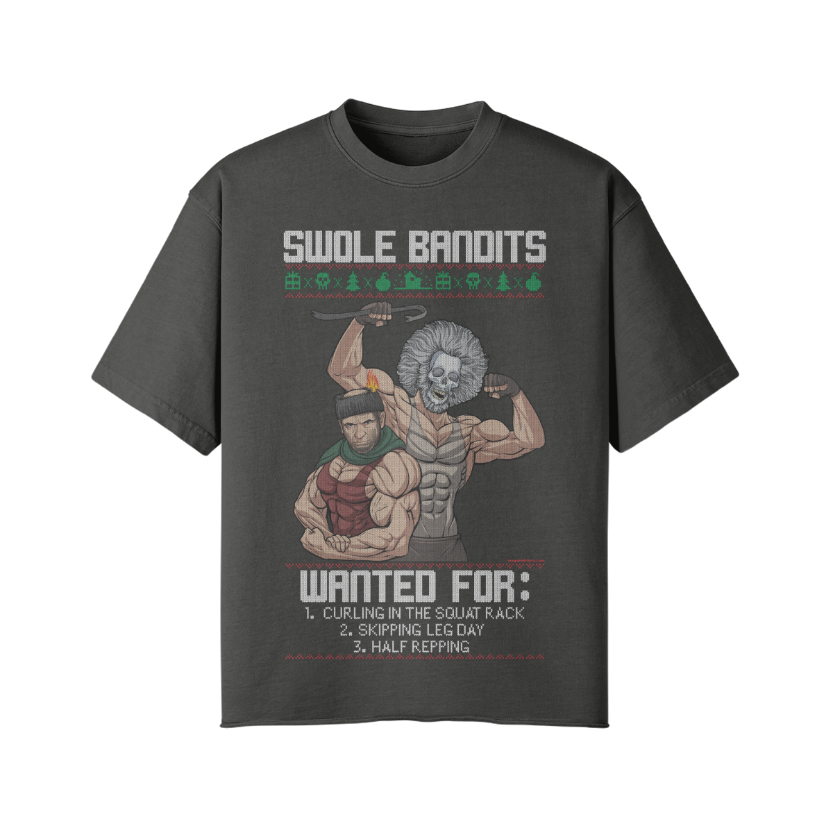 SWOLE BANDITS VARIANT- Pump Top-Dark Gray-League of Lifters