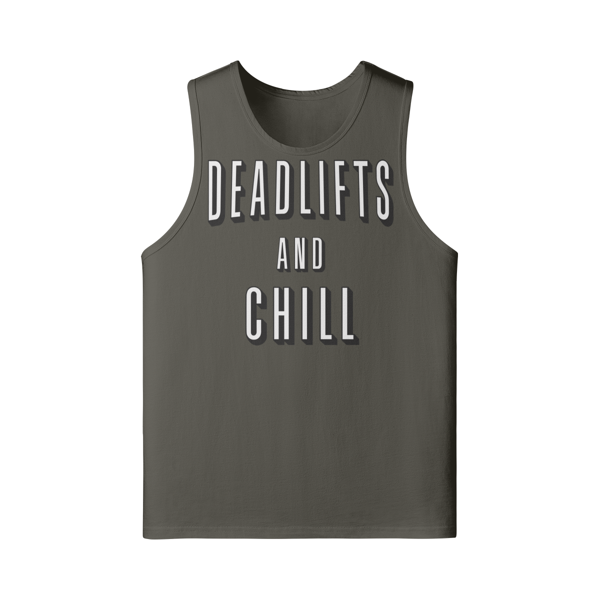 DEADLIFTS AND CHILL- Tank Top-Charcoal Grey-League of Lifters