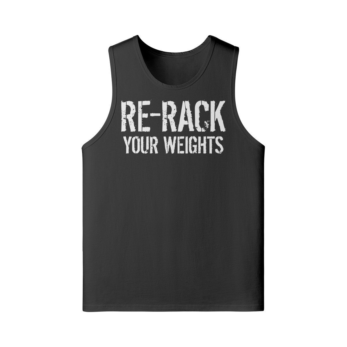RE-RACK YOUR WEIGHTS- Tank Top-Black-League of Lifters